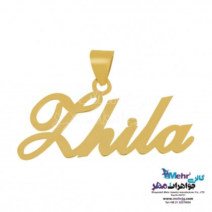 Gold Name Pendant - Zhila Design-MN0225